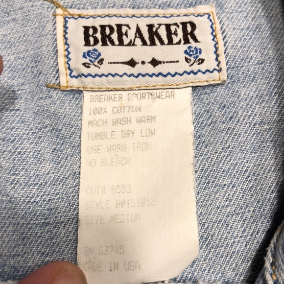 Early 1990”s long denim vest by Breaker - Picture 8 of 12